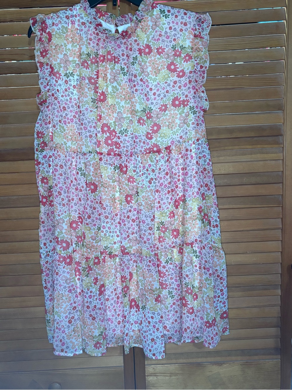 FSL Apparel sleeveless floral tiered dress